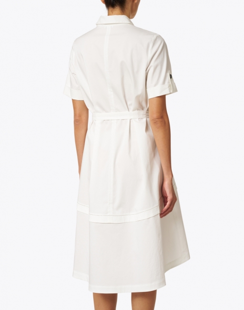 Back image - Peserico - White Stretch Cotton Shirt Dress
