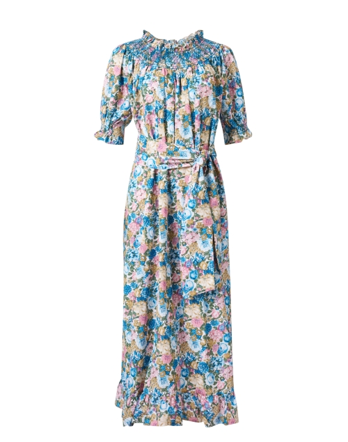 Product image - Loretta Caponi - Loretta Blue Multi Floral Print Cotton Dress