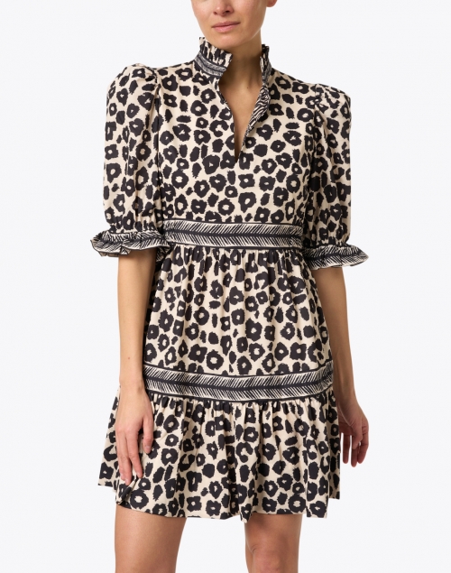 Front image - Gretchen Scott - Teardrop Cheetah Print Ruffled Dress