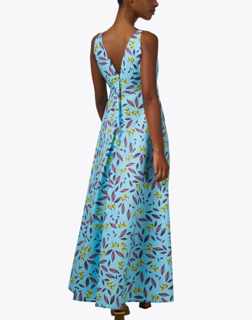 Back image - Odeeh - Blue Print Cotton Dress
