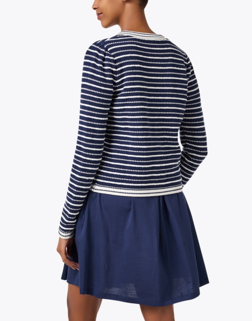 Back image - Weill - Suzann Navy and White Striped Jacket