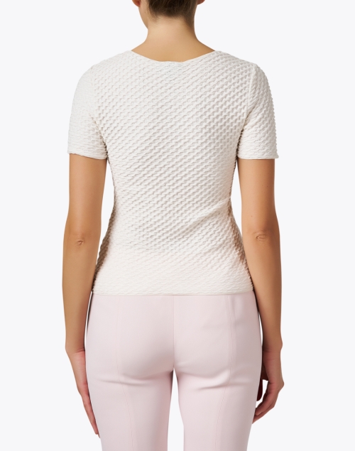 Back image - Emporio Armani - White Textured Jersey T-Shirt
