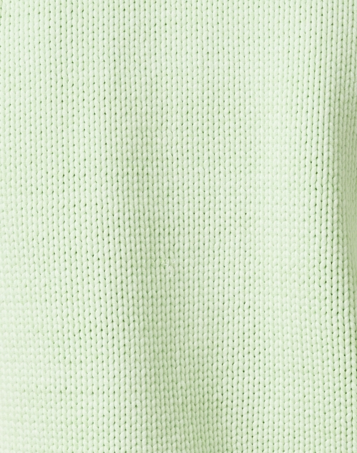 Fabric image - White + Warren - Green Cotton Short Sleeve Sweater