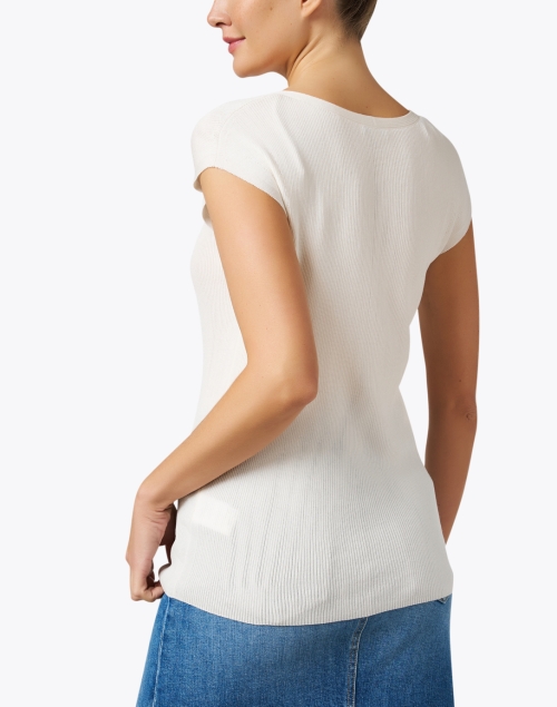 Back image - Lafayette 148 New York - White Knit Top