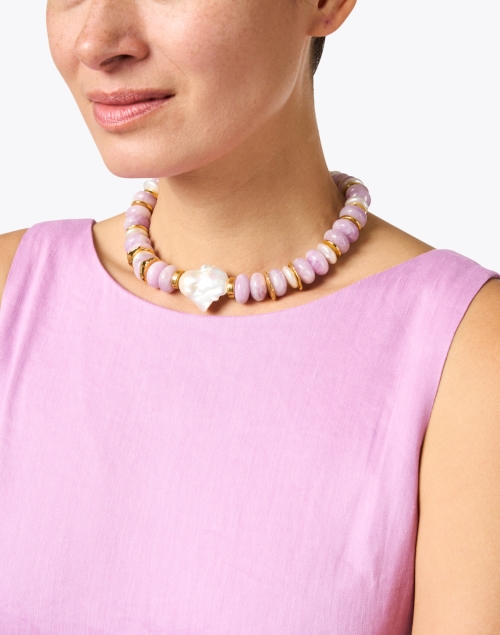 Provence Lavender Beaded Necklace