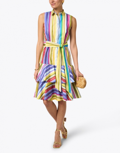 Sara Roka - Naxa Multi Stripe Cotton Dress
