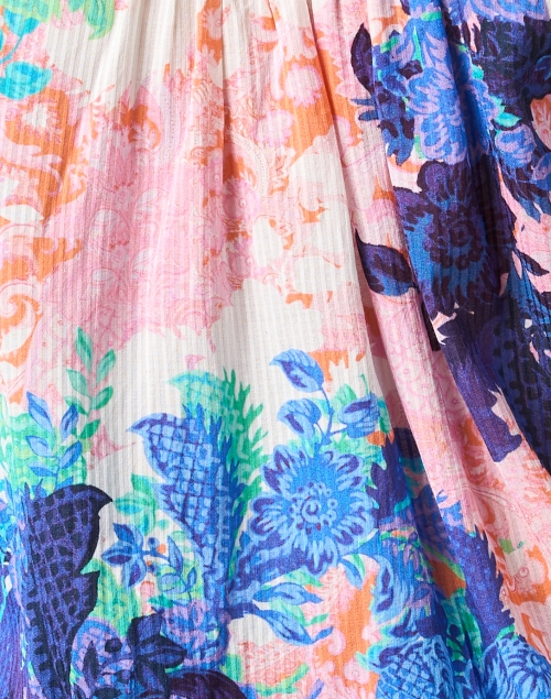 Fabric image - Megan Park - Valetta Pink and Blue Print Blouse