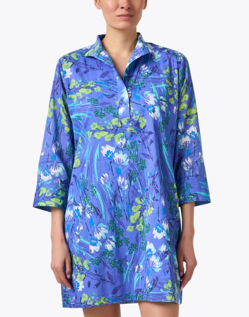 Front image - Jude Connally - Helen Blue Floral Print Dress