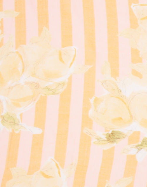 Fabric image - Amato - Pink and Melon Floral Stripe Modal and Silk Scarf