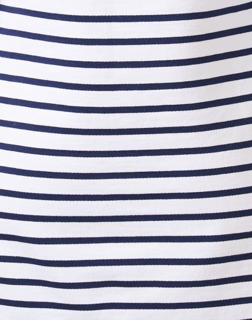 Fabric image - Sail to Sable - Navy and White Striped French Terry Tunic Dress