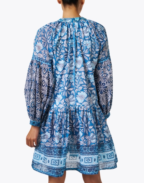 Back image - Bella Tu - Nicki Blue Floral Print Dress