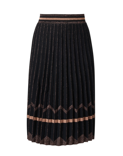 Product image - D.Exterior - Black and Gold Metallic Stretch Wool Skirt