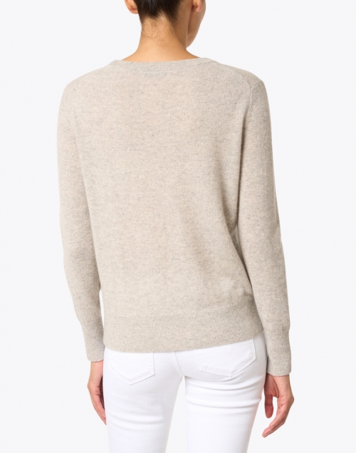 Back image - White + Warren - Misty Grey Essential Cashmere Sweater