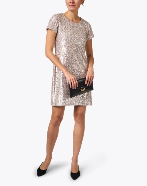 Look image - Jude Connally - Ella Champagne Gold Print Sequin Dress