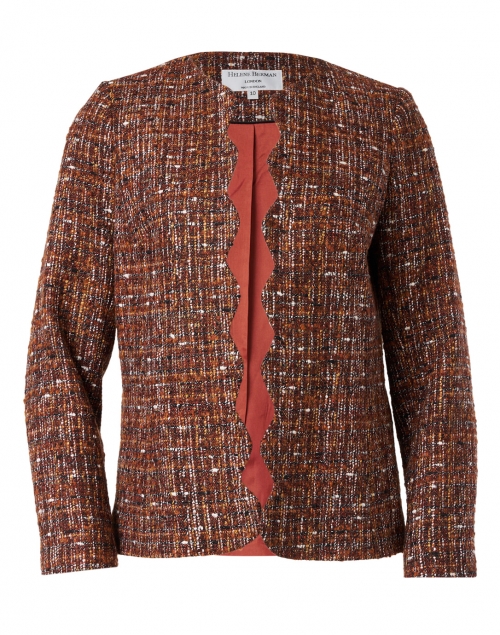 Product image - Helene Berman - Rust Lurex Tweed Scalloped Jacket