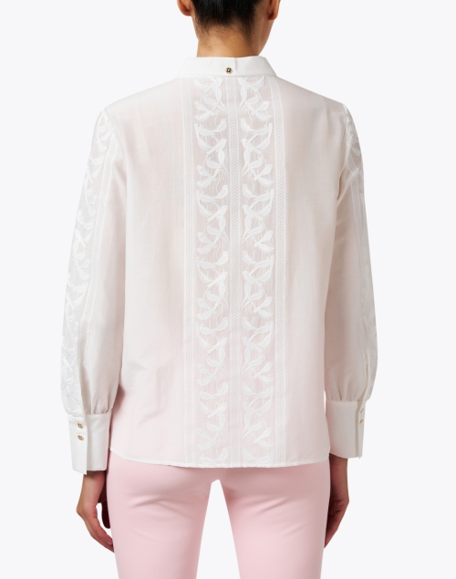 Back image - Marc Cain - White Embroidered Blouse