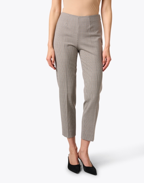 Front image - Piazza Sempione - Monia Beige and Black Check Stretch Pant