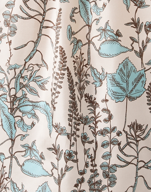 Fabric image - Lafayette 148 New York - Pampas Multi Floral Silk Blouse