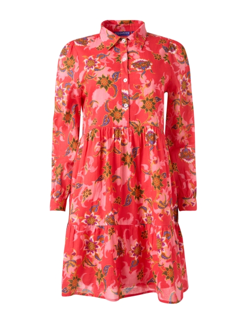 Product image - Ro's Garden - Romy Red Floral Print Shirt Dress