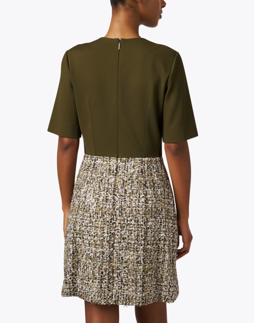Back image - Jason Wu Collection - Olive Green Tweed Dress