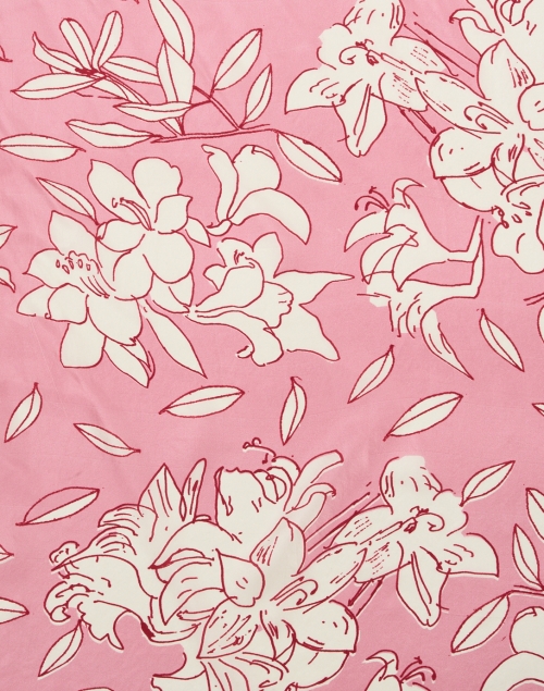 Fabric image - Amato - Pink Lily Printed Silk Scarf