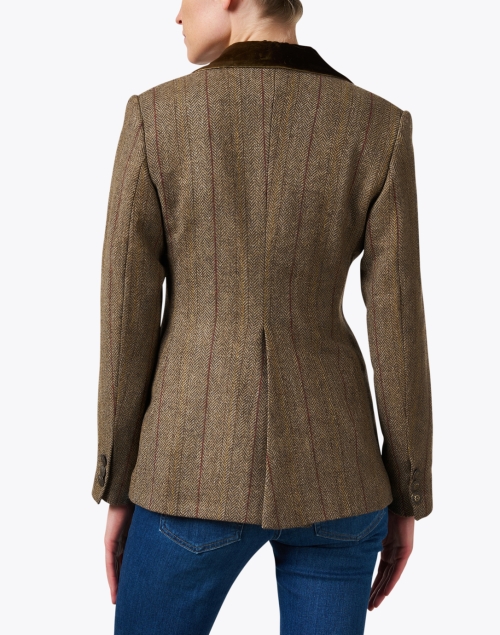 Back image - T.ba - Swing Brown Stripe Tweed Jacket