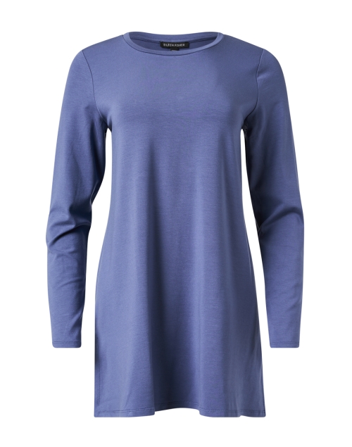 Product image - Eileen Fisher - Heather Blue Stretch Jersey Tunic