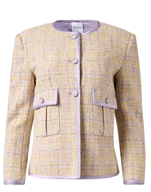 Product image - St. John - Yellow and Lavender Tweed Jacket
