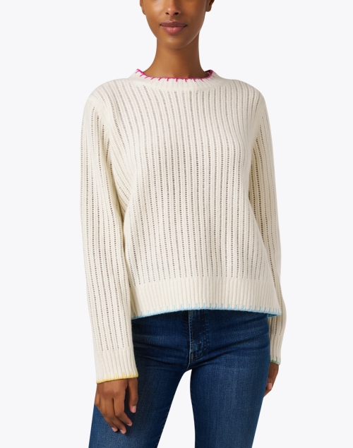 Front image - Chinti and Parker - Cream Wool Cashmere Sweater