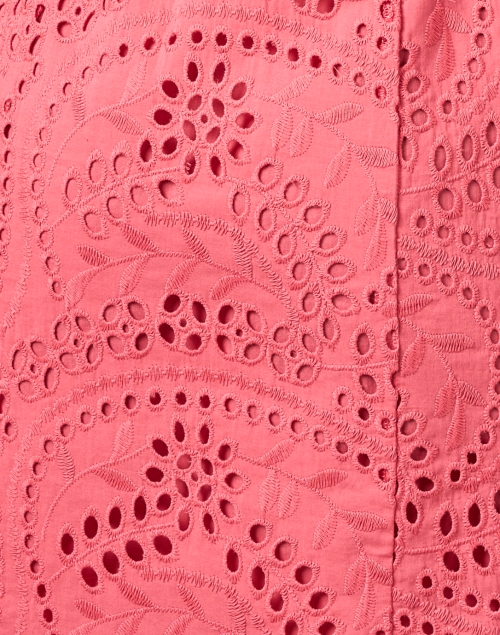 Fabric image - Tara Jarmon - Rosalyn Pink Eyelet Wrap Dress