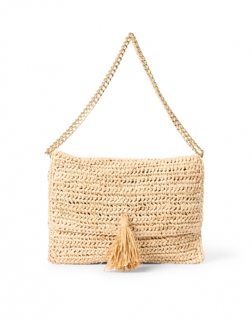 Product image - Laggo - St Tropez Sand Beige Raffia Tassel Bag