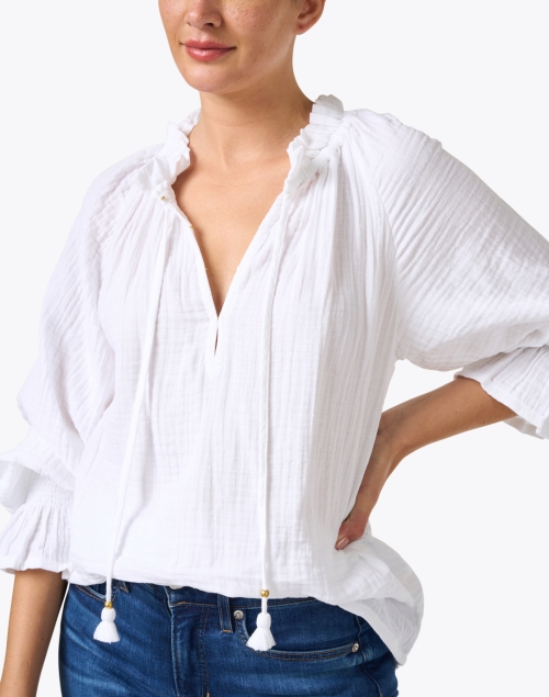 Extra_1 image - Figue - Lianna White Cotton Top