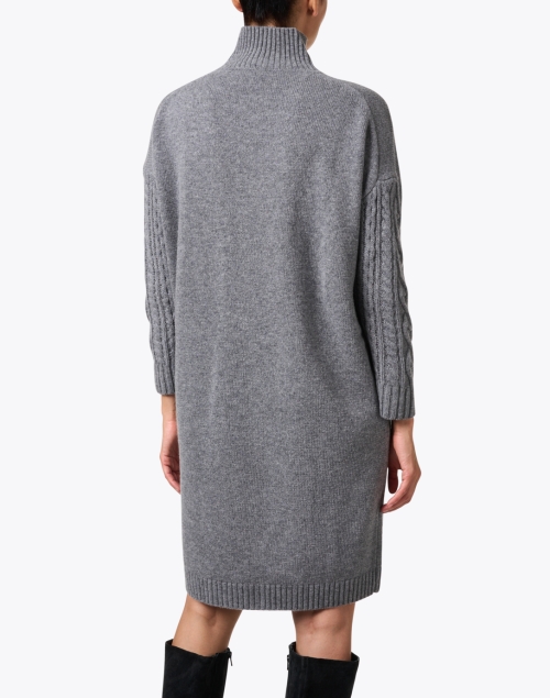 Back image - Weekend Max Mara - Ricard Grey Wool Sweater Dress