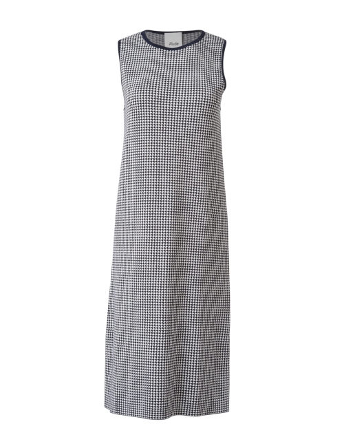 Product image - Allude - Navy Houndstooth Cotton Linen Dress