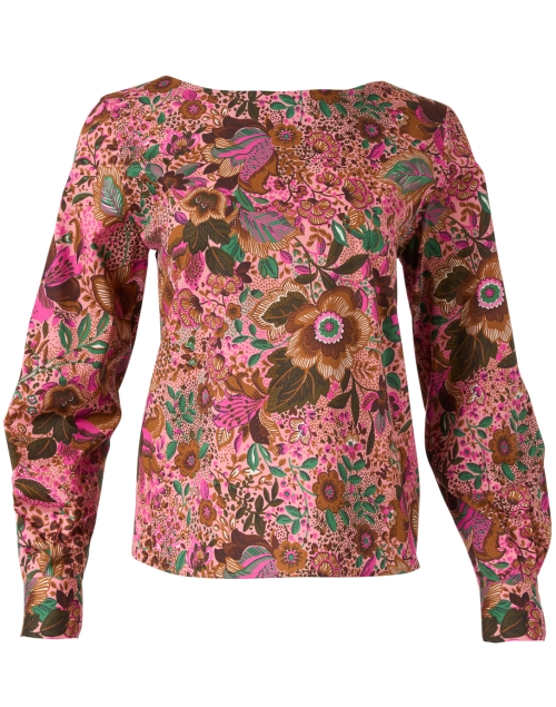 Product image - Caliban - Pink Floral Stretch Cotton Top