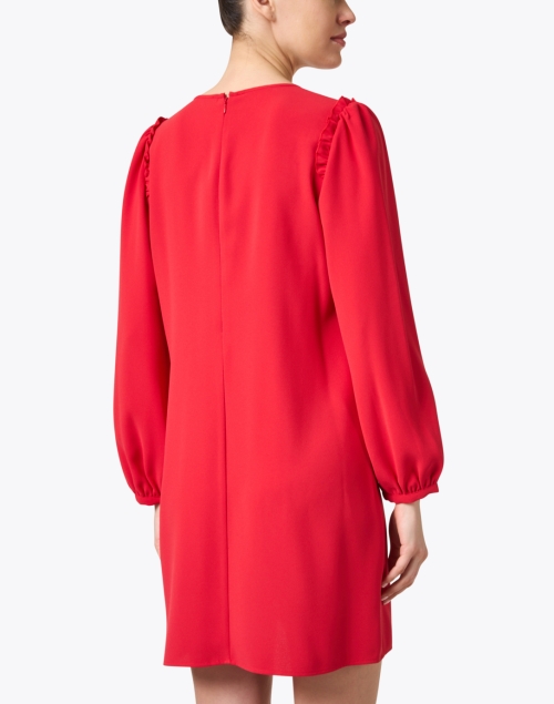 Back image - Tara Jarmon - Ruffa Red Keyhole Dress