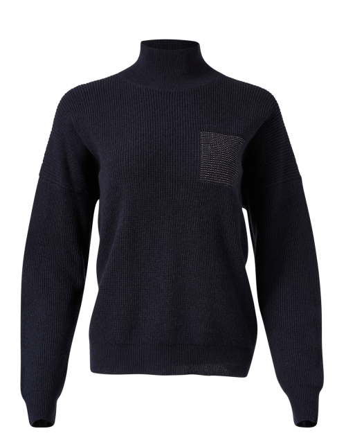 Product image - Peserico - Navy Wool Silk Sweater