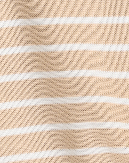 Fabric image - White + Warren - Beige Striped Cotton Sweater