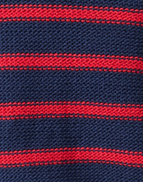 Fabric image - White + Warren - Navy and Red Striped Cotton Sweater