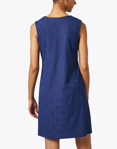 Back image - Jude Connally - Presley Navy Jacquard Dress