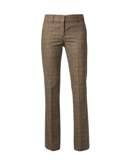 Product image - Piazza Sempione - Camel and Black Print Stretch Wool Pant