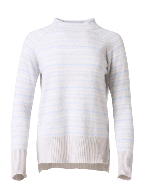 Product image - Kinross - Blue and Grey Striped Cashmere Sweater