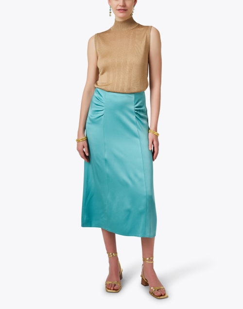 Look image - Boss - Vaniki Blue Slip Skirt 