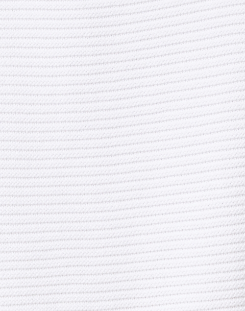 Kinross - White Ribbed Cotton Cardigan