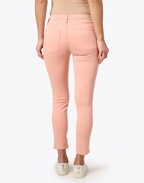 Back image - AG Jeans - Prima Light Peach Stretch Sateen Slim Jean