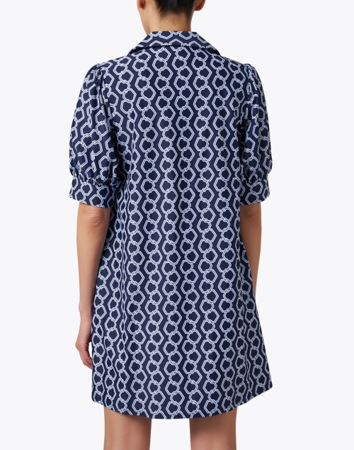 Back image - Jude Connally - Emerson Navy Print Dress