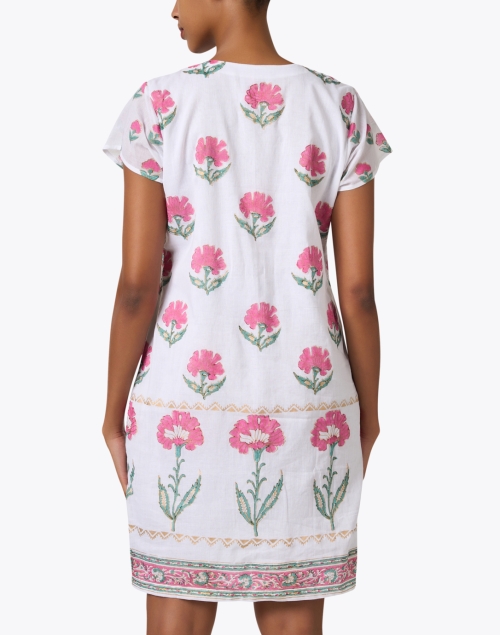 Back image - Bella Tu - White Floral Print Shift Dress