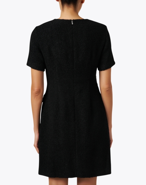 Back image - BOSS - Docanah Black Tweed Sheath Dress