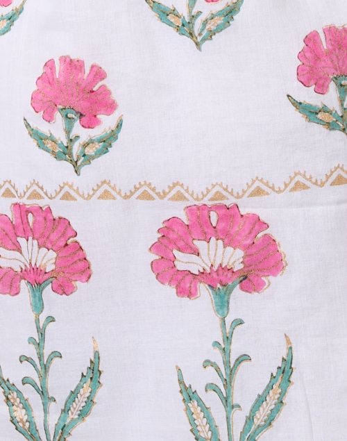 Fabric image - Bella Tu - White Floral Print Shift Dress