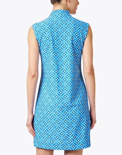 Back image - Jude Connally - Kristen Turquoise Print Dress